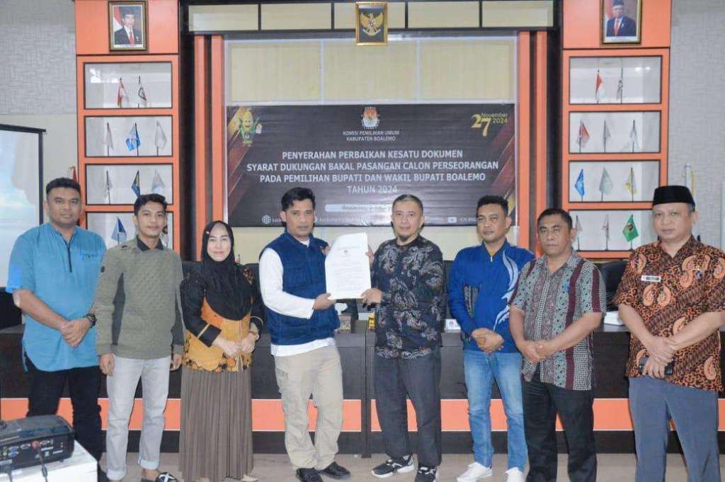 Dua Balon Perseorangan Serahkan Perbaikan Dukungan ke KPU&nbsp;Boalemo