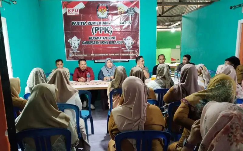 Gelar Monev PPK dan PPS, KPU Bonebol Pastikan Kesiapan Badan&nbsp;Adhoc