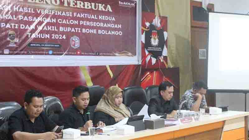KPU Bone Bolango Gelar Rapat Pleno Terbuka Verifikasi Faktual Kedua, Ini&nbsp;Hasilnya