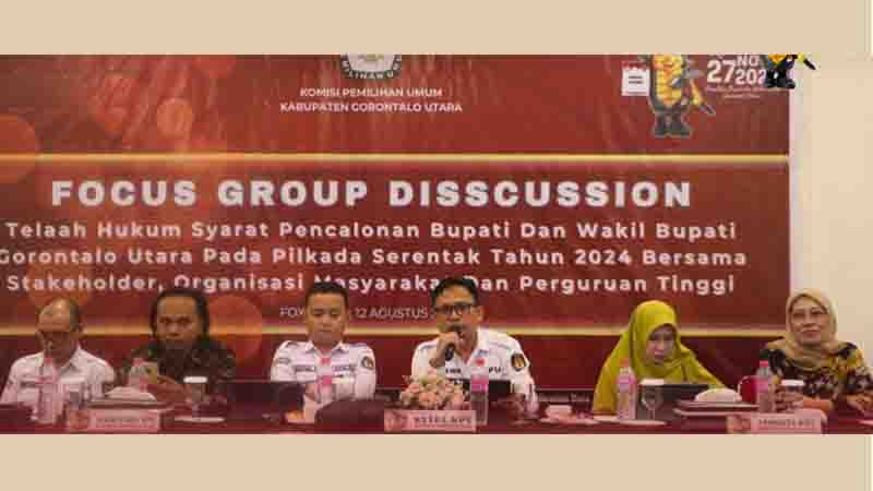 KPU Gorontalo Utara Gelar Focus Group&nbsp;Disscussion