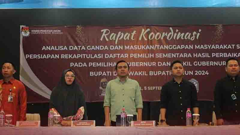 KPU Bone Bolango Gelar Rapat Koordinasi Analisa Data&nbsp;Ganda