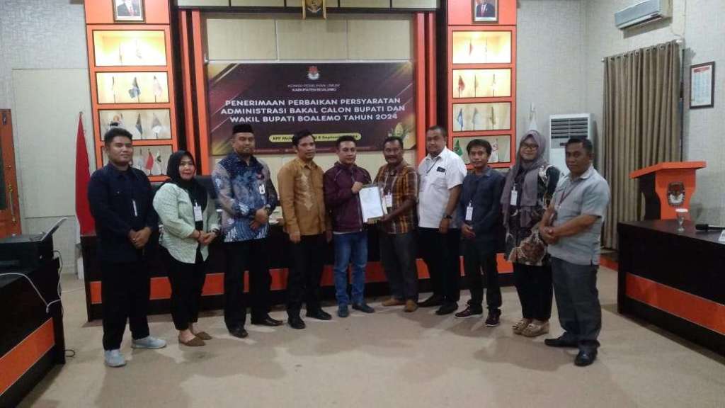 KPU Boalemo Terima Berkas Pebaikan Administasi Lima&nbsp;Bapaslon