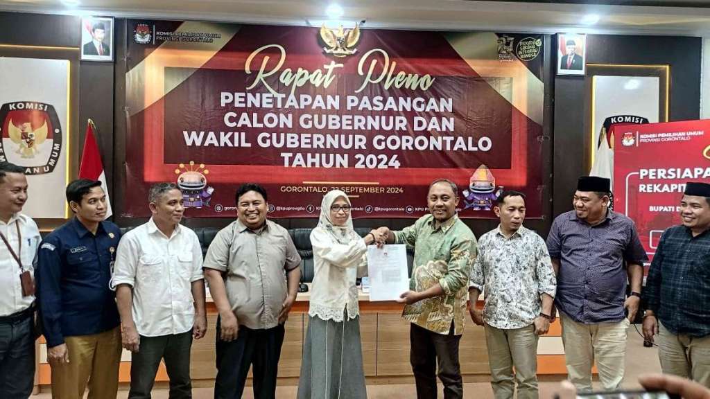 KPU Tetapkan Empat Pasangan Calon Gubernur dan Wakil Gubernur&nbsp;Gorontalo